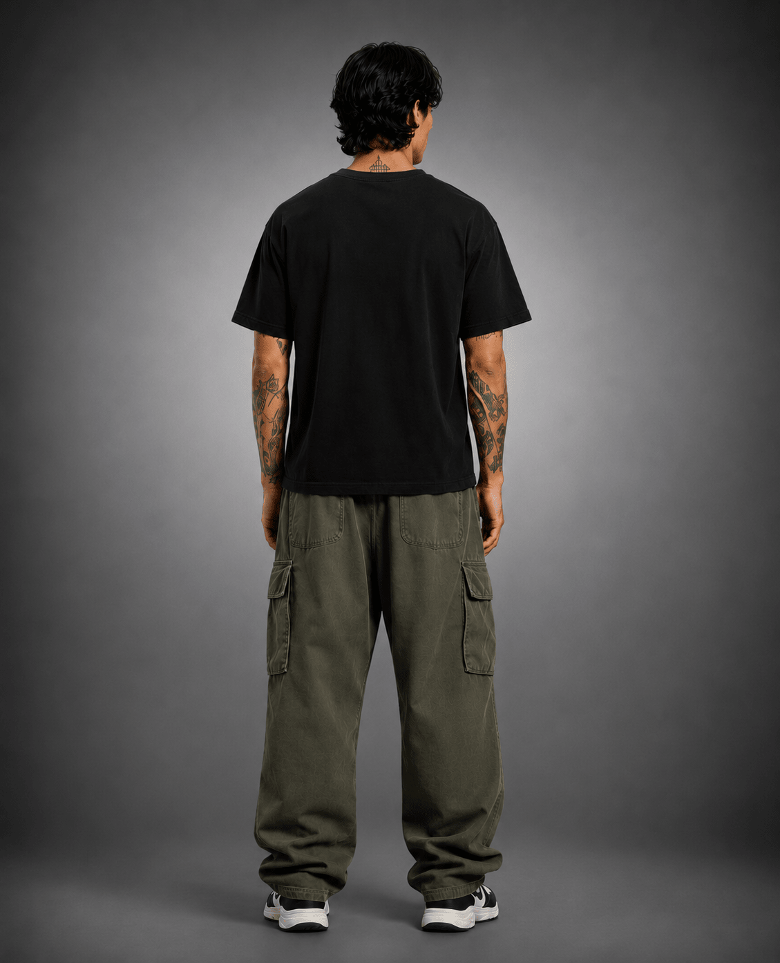 003// 'Myth' Plain Oversized Tee (Black) - Urbn Myth