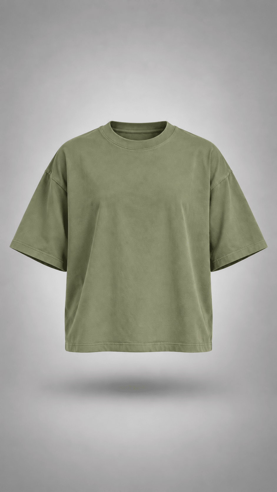 003// 'Myth' Plain Oversized Tee (Olive Green) - Urbn Myth