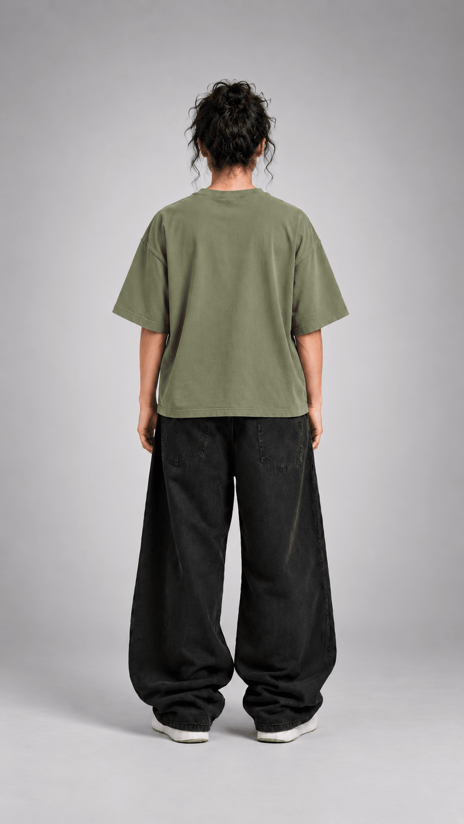 003// 'Myth' Plain Oversized Tee (Olive Green) - Urbn Myth