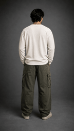 011//'FACELESS' Waffle Tee (Beige) - Urbn Myth