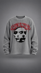 011//'FACELESS' Waffle Tee (Grey) - Urbn Myth
