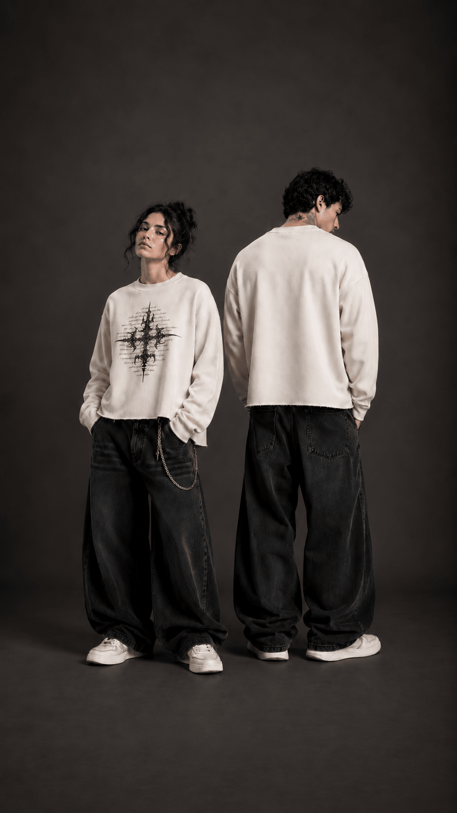 016// 'SACRED' Waffle Tee (Beige) - Urbn Myth