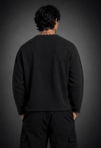 016// 'SACRED' Waffle Tee (Black) - Urbn Myth