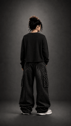 016// 'SACRED' Waffle Tee (Black) - Urbn Myth
