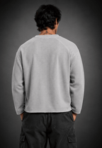 016// 'SACRED' Waffle Tee (Grey) - Urbn Myth