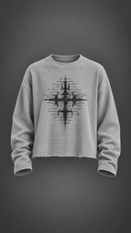 016// 'SACRED' Waffle Tee (Grey) - Urbn Myth