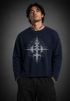 016// 'SACRED' Waffle Tee (Navy) - Urbn Myth