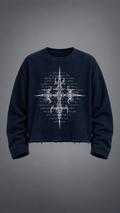 016// 'SACRED' Waffle Tee (Navy) - Urbn Myth