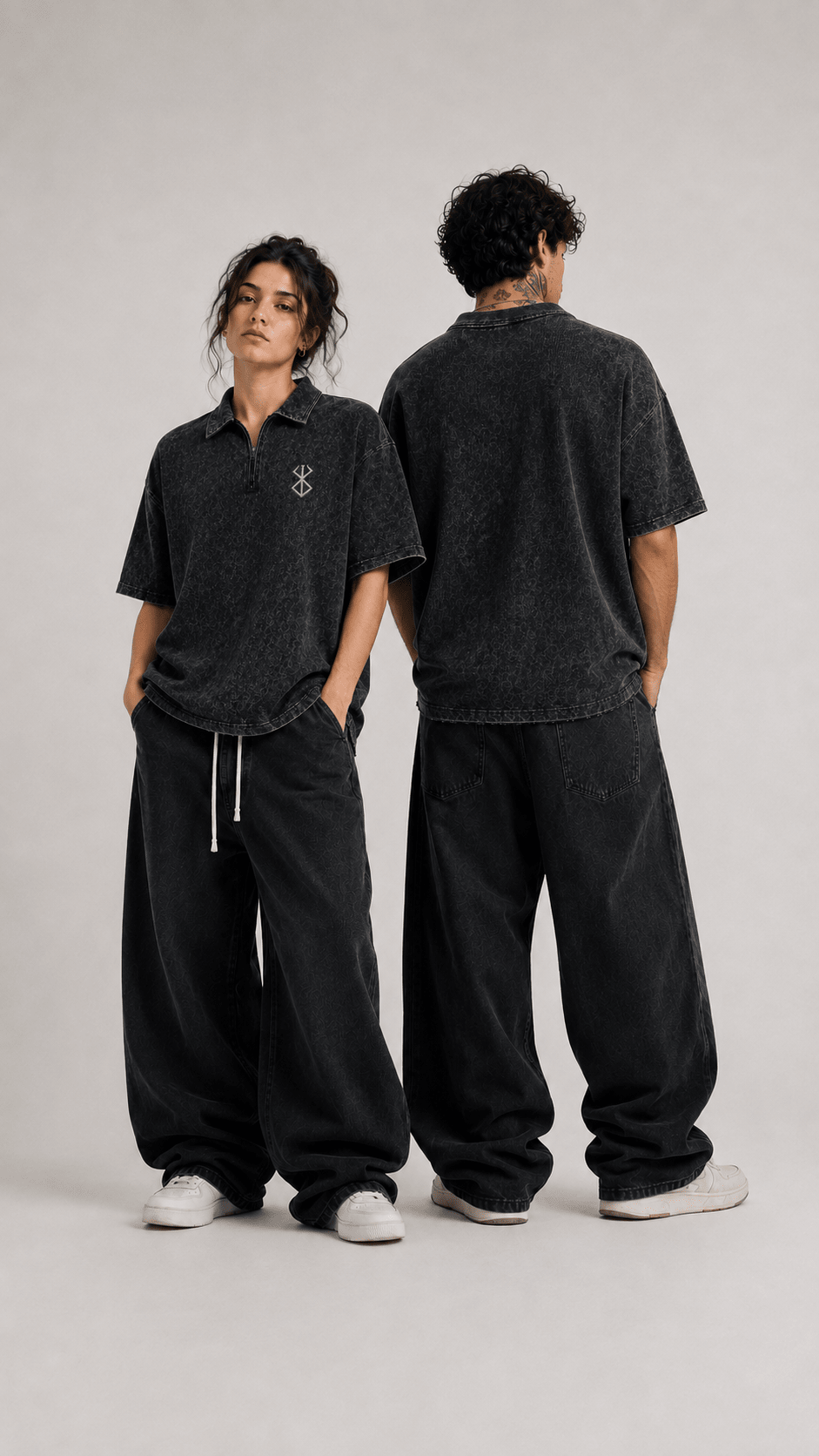 024// 'Berserk' Polo Tee (Black) - Urbn Myth