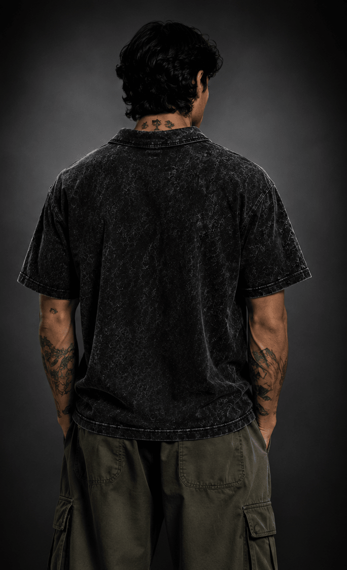 024// 'Berserk' Polo Tee (Black) - Urbn Myth