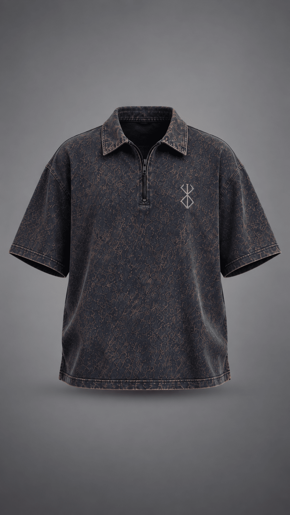 024// 'Berserk' Polo Tee (Navy) - Urbn Myth