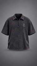 024// 'Berserk' Polo Tee (Navy) - Urbn Myth