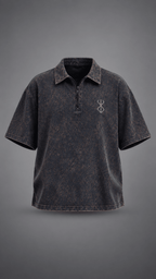 024// 'Berserk' Polo Tee (Navy) - Urbn Myth