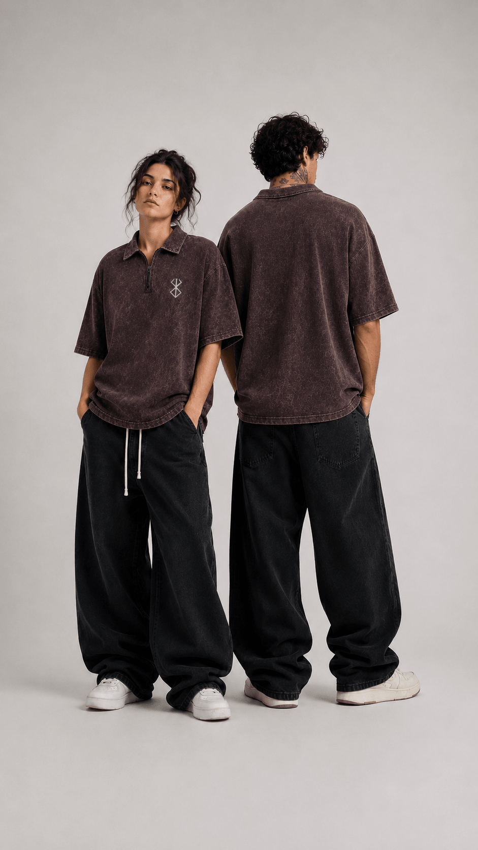 024// 'Berserk' Polo Tee (Wine) - Urbn Myth