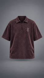 024// 'Berserk' Polo Tee (Wine) - Urbn Myth