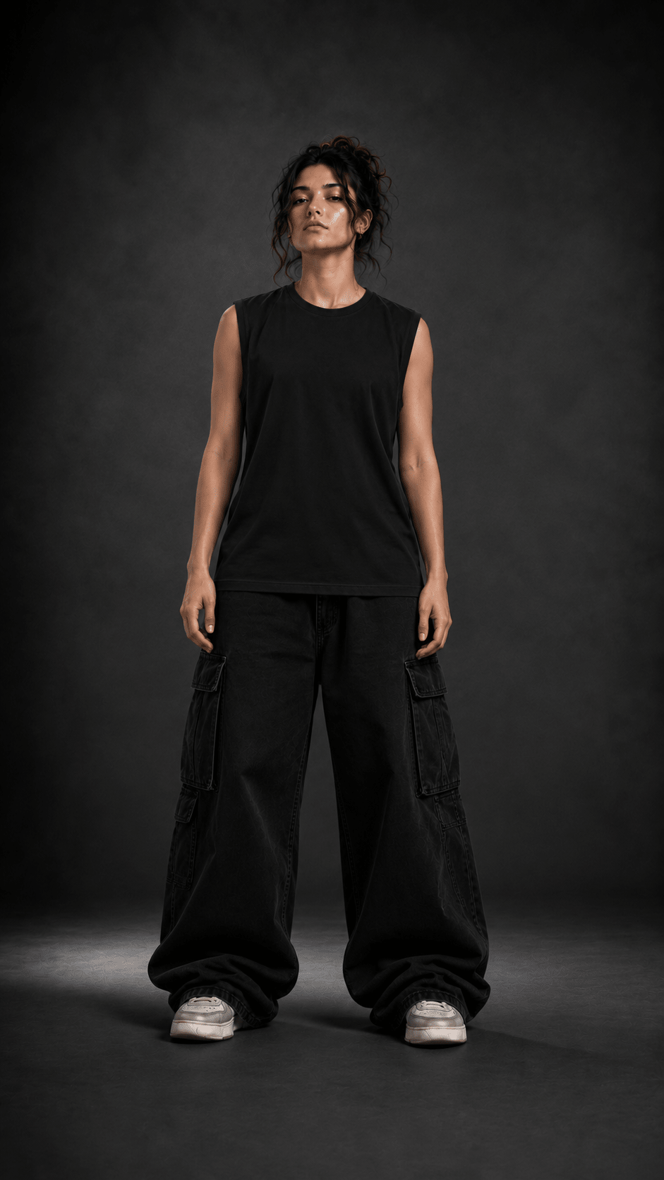 027// 'Muscle Freak' Tank (Black) - Urbn Myth