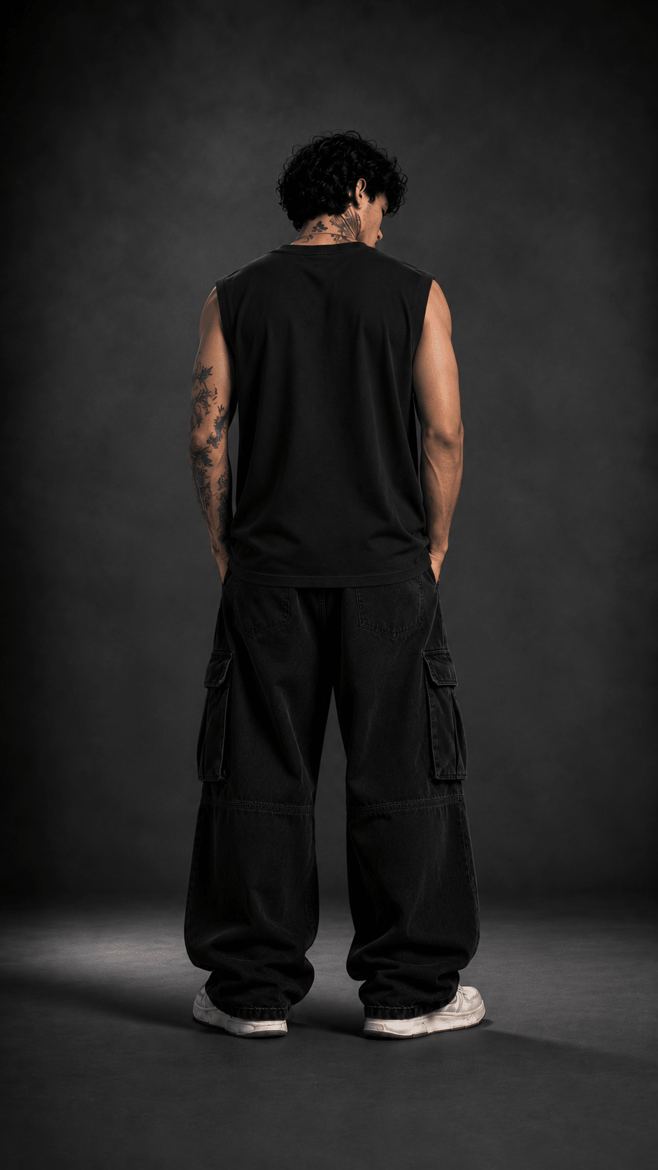 027// 'Muscle Freak' Tank (Black) - Urbn Myth
