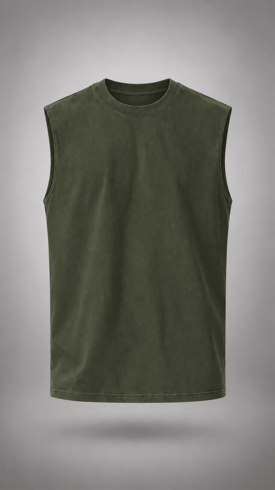 027// 'Muscle Freak' Tank (Olive Green) - Urbn Myth