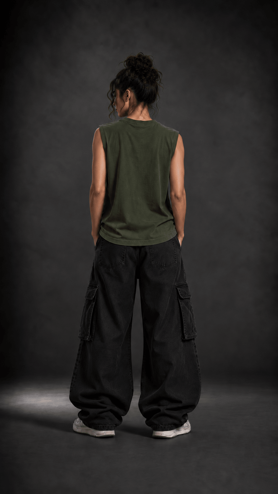 027// 'Muscle Freak' Tank (Olive Green) - Urbn Myth