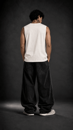 027//'Muscle Freak' Tank (White) - Urbn Myth