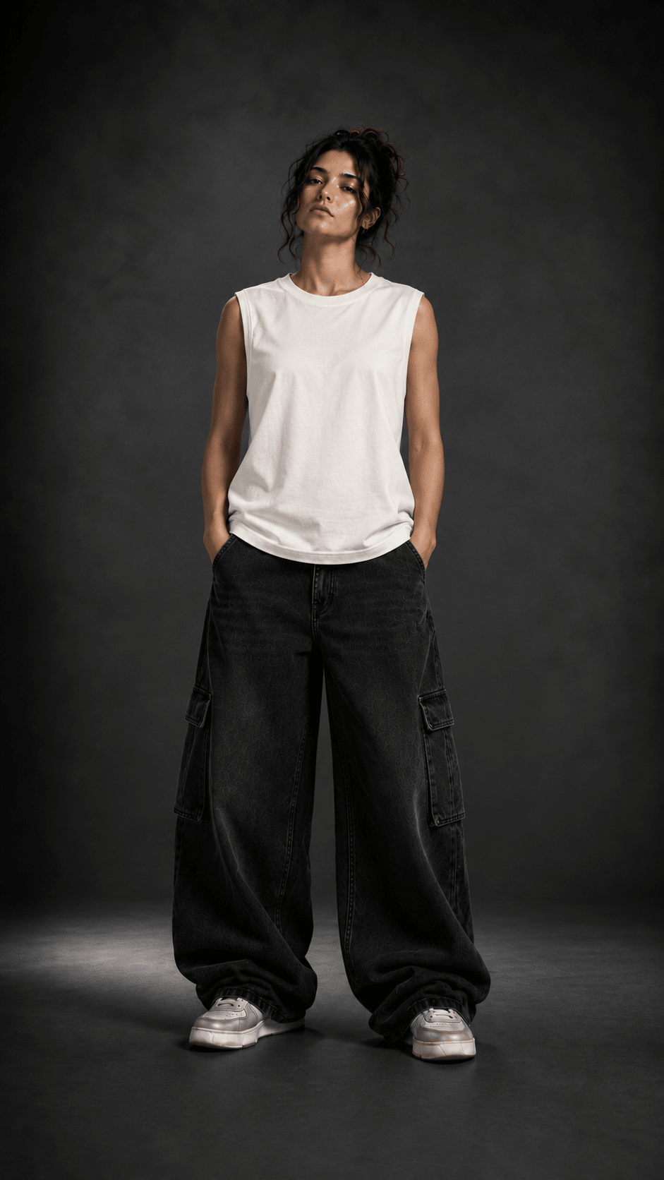 027//'Muscle Freak' Tank (White) - Urbn Myth