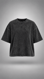 030// "URBN" AcidWashed Oversized Tee (Black) - Urbn Myth
