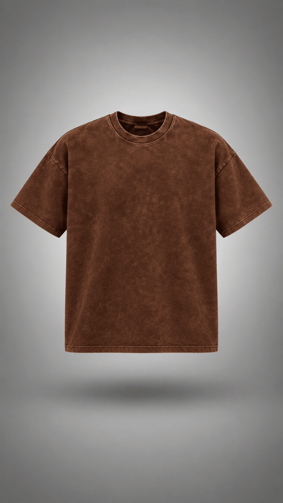 030// "URBN" AcidWashed Oversized Tee (Brown) - Urbn Myth
