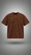 030// "URBN" AcidWashed Oversized Tee (Brown) - Urbn Myth