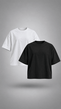 031// 'Duality' Plain Tee Combo (Black and White) - Urbn Myth
