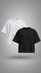 031// 'Duality' Plain Tee Combo (Black and White) - Urbn Myth