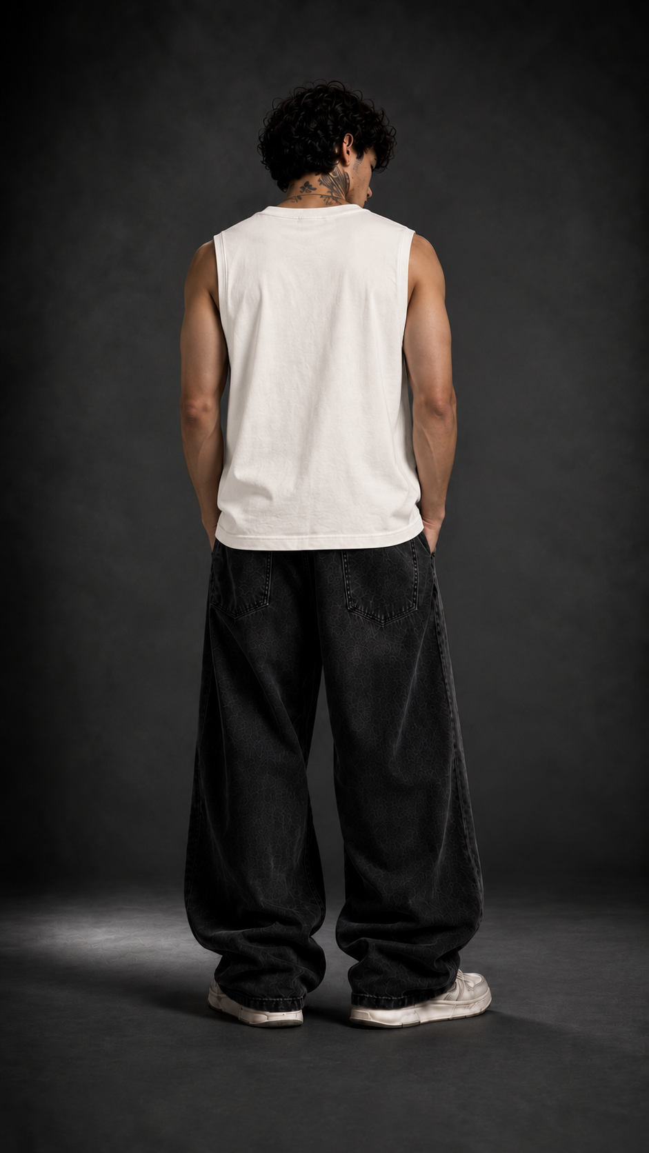 027//'Muscle Freak' Tank (White)