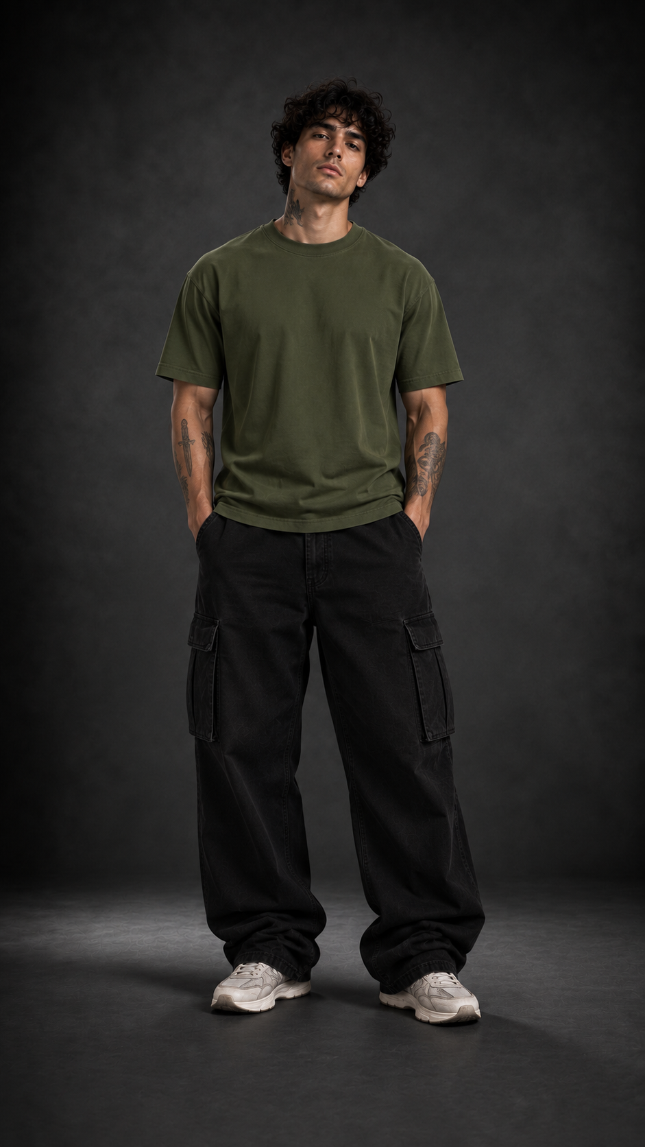 026// 'Minimal' Plain Regular (Olive Green)