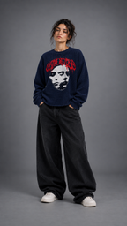 011//'FACELESS' Waffle Tee (Navy)