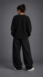 011//'FACELESS' Waffle Tee (Black)