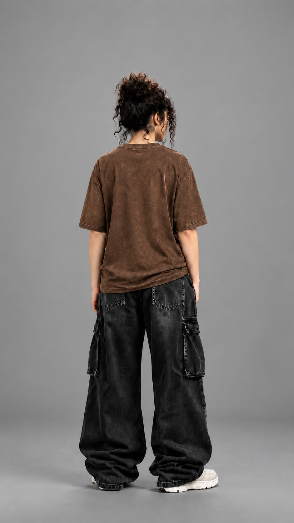 030// "URBN" AcidWashed Oversized Tee (Brown)