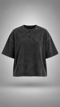030// "URBN" AcidWashed Oversized Tee (Black)