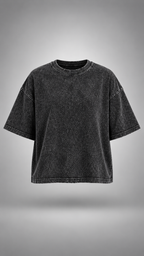 030// "URBN" AcidWashed Oversized Tee (Black)