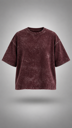 030// "URBN" AcidWashed Oversized Tee (Wine)