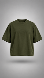 003// 'Myth' Plain Oversized Tee (Olive Green)