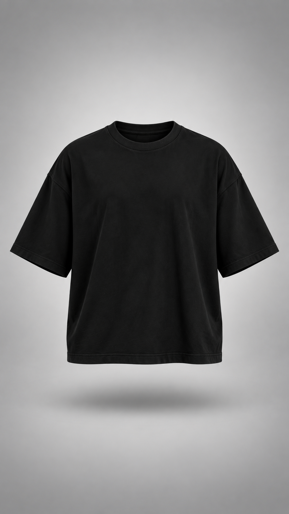 003// 'Myth' Plain Oversized Tee (Black)